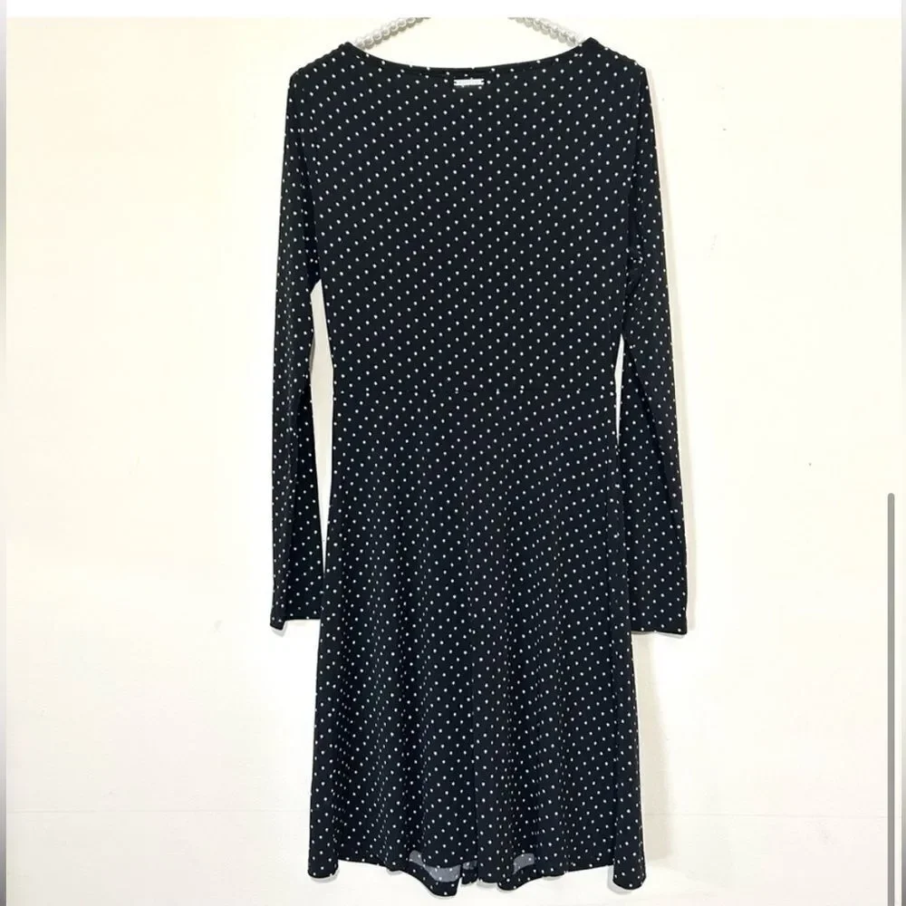 MICHAEL Michael Kors Black Twist Front Star Print Dress SIZE SMALL